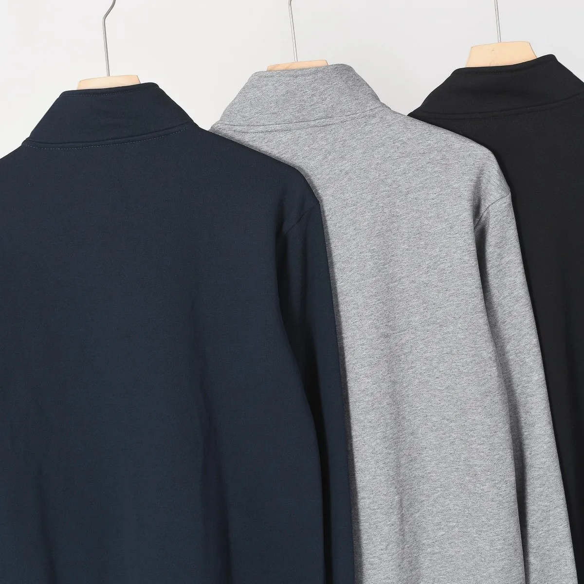 P210 606#alo half-pull stand-up collar sweatshirt Color: Black Gray Royal Blue Size: M-XXL Fabric: 350g cotton terry